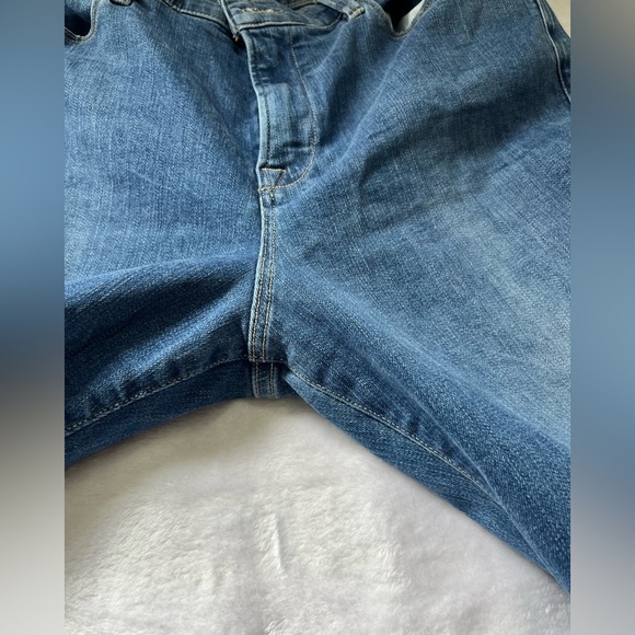 Frame Le High Flare Jeans Ashton Size 32 Blue LHF230 Stretch Denim - Picture 10 of 16